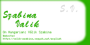 szabina valik business card