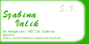 szabina valik business card